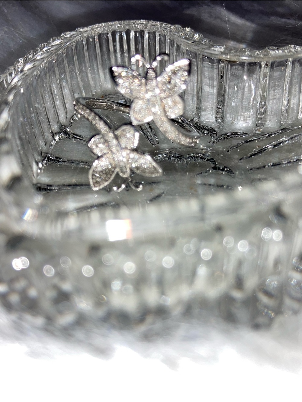 Sparkling Butterfly Ring in Sterling Silver